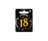 18 Jaar Button Zwart Goud